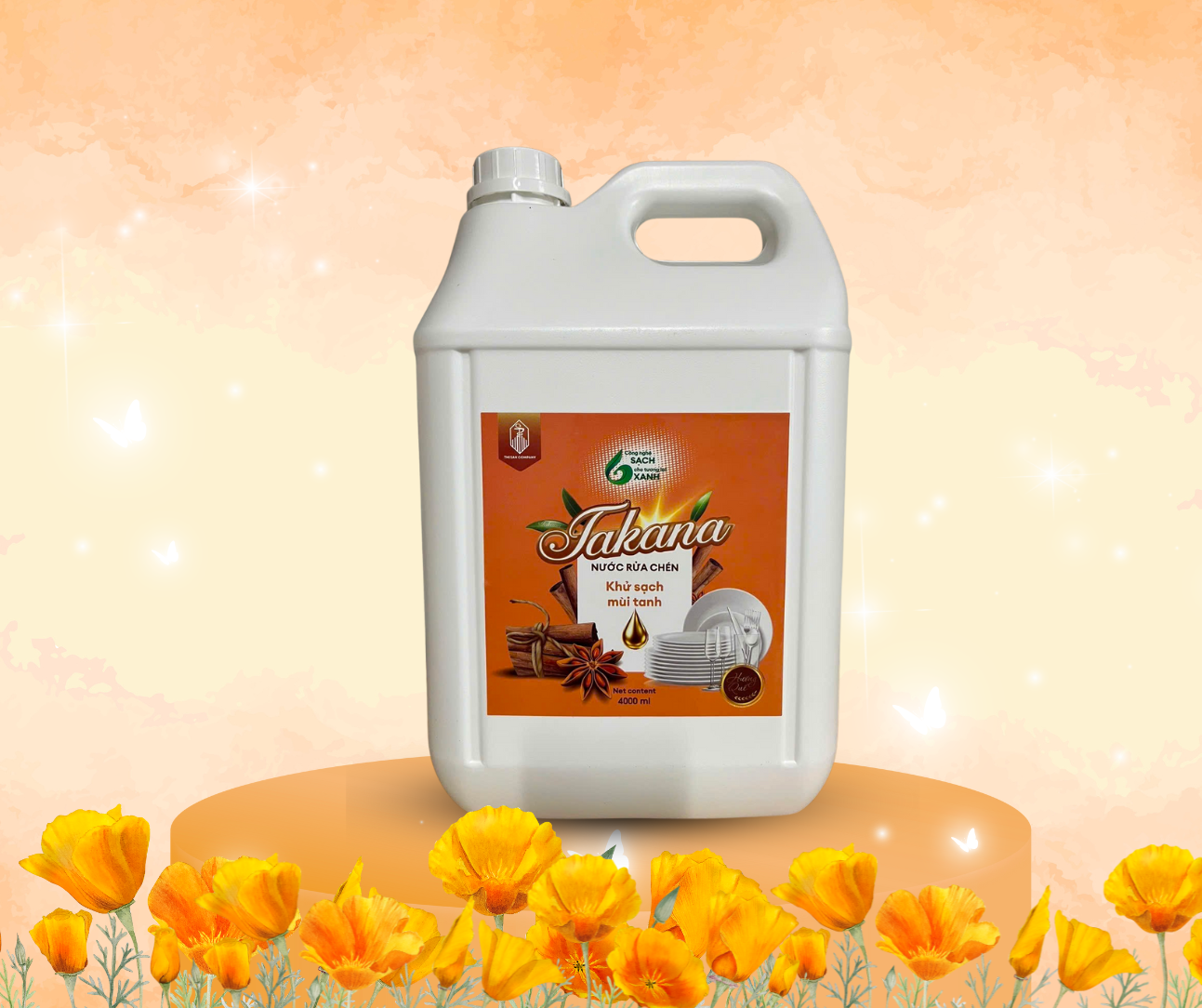 Can nước rửa chén takana hương quế